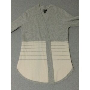 Charter Club Luxury Cashmere duster cardigan gray white XL TG